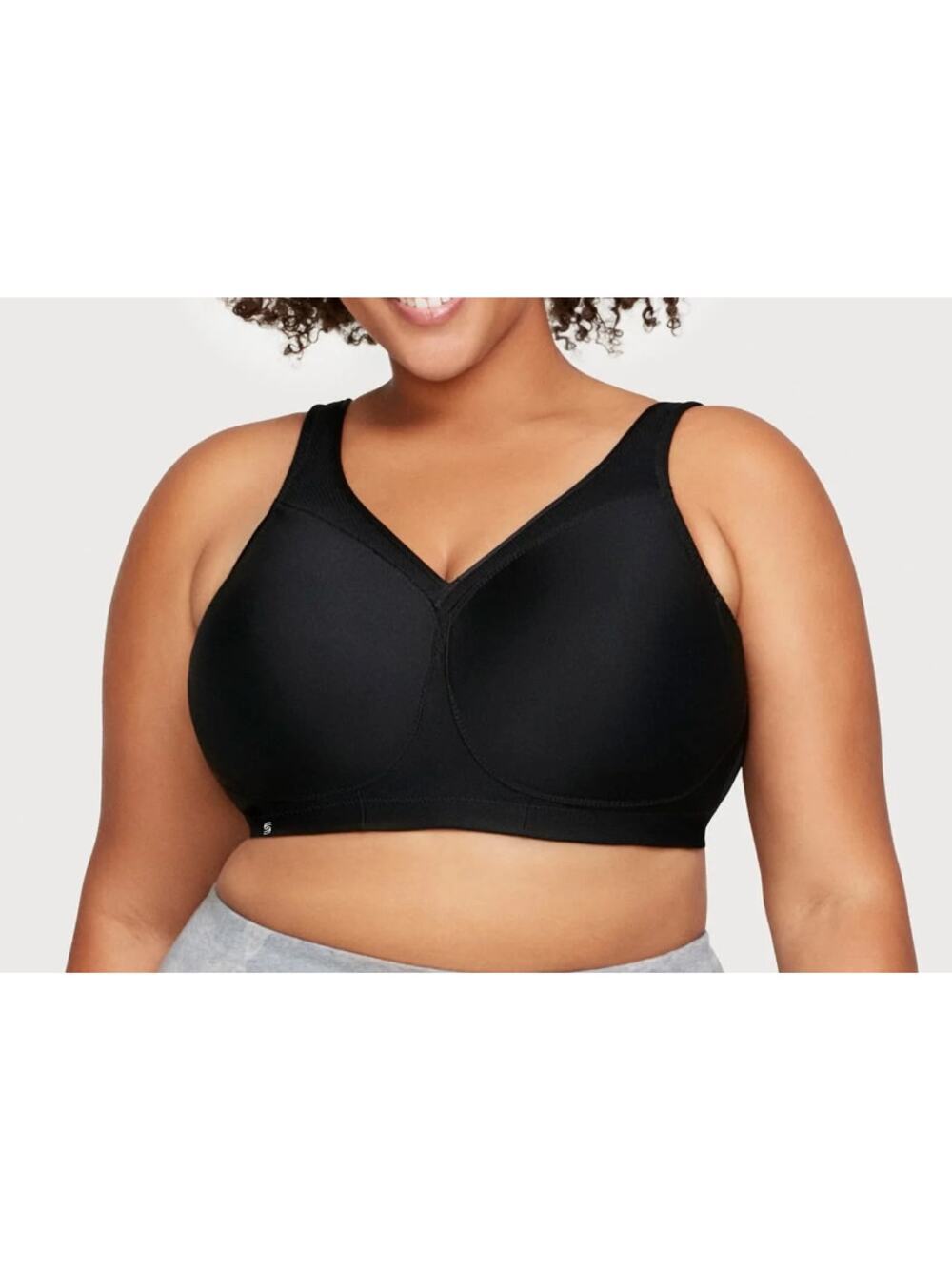 Glamorise Women's Black MagicLift Seamless Sports Bra Size 44D